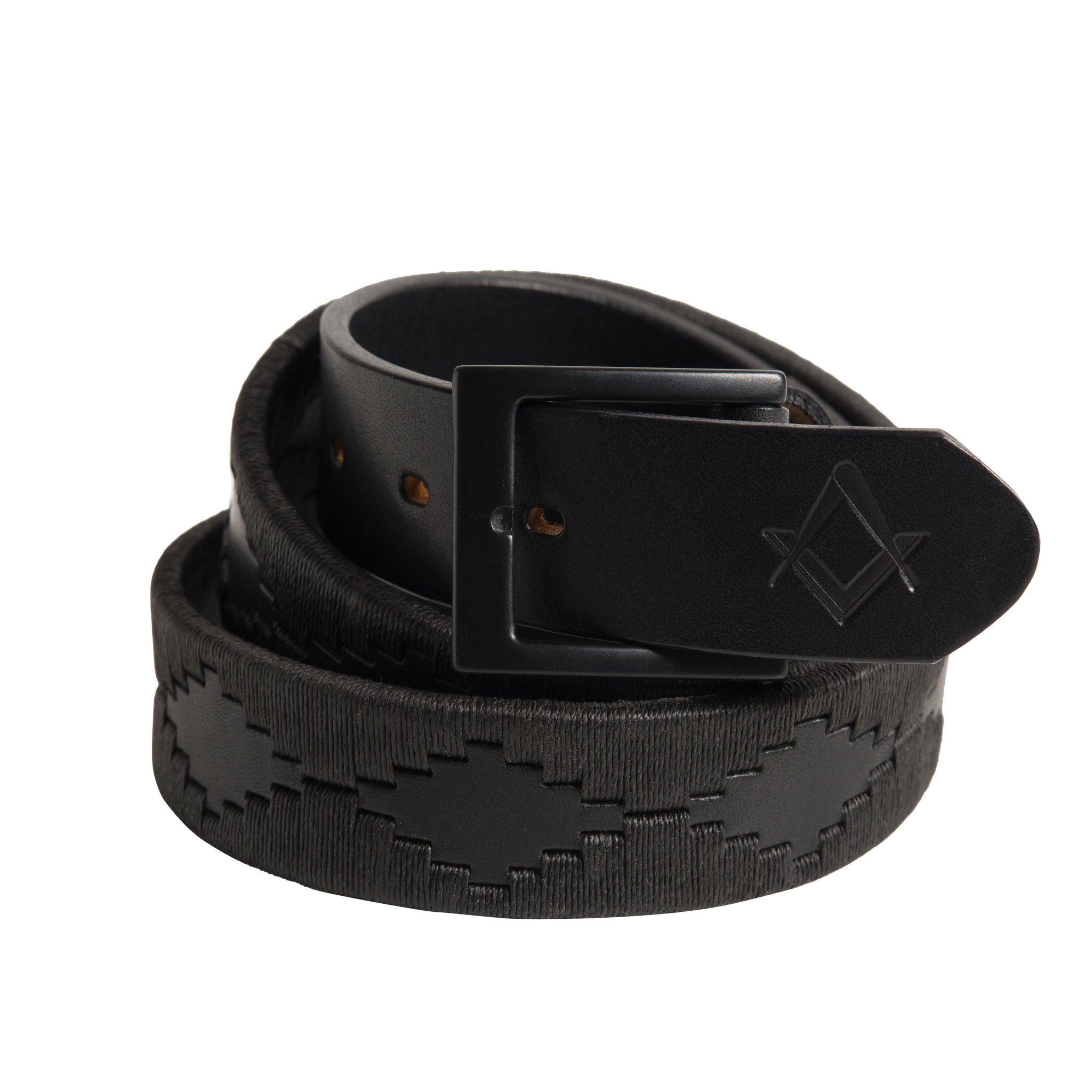 Freemasons leather polo belt handcrafted by Pampeano in regimental colours
