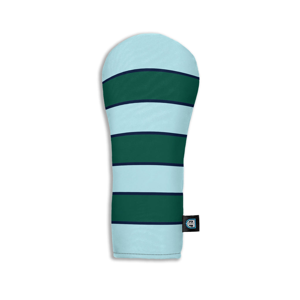 Royal Signals golf head covers shown with buckle detail