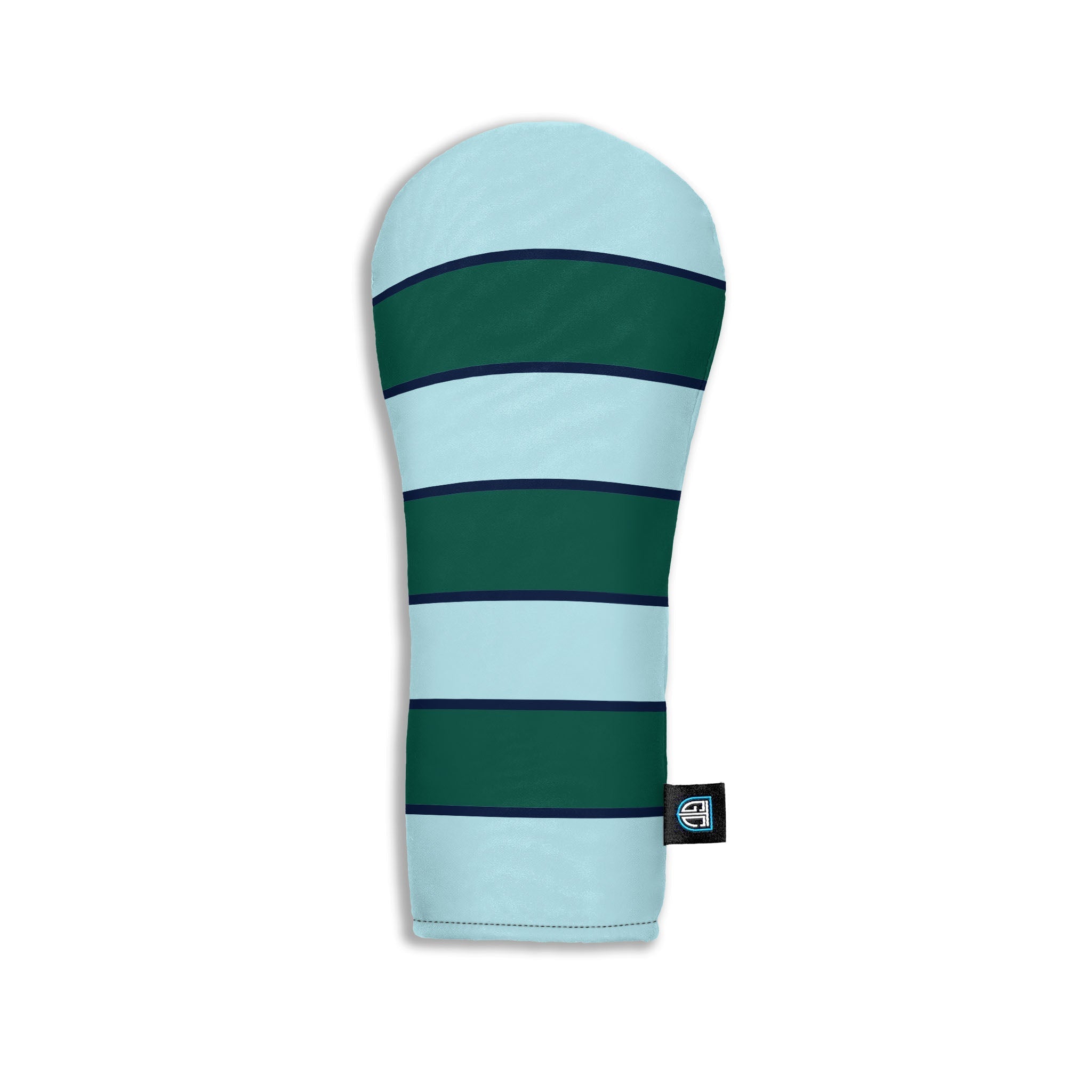 Royal Signals golf head covers shown with buckle detail