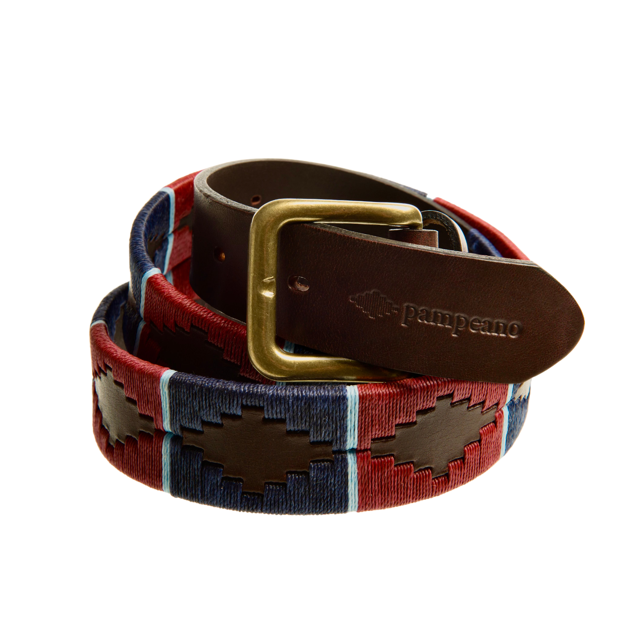 Royal Air Force leather polo belt handcrafted by Pampeano in regimental colours