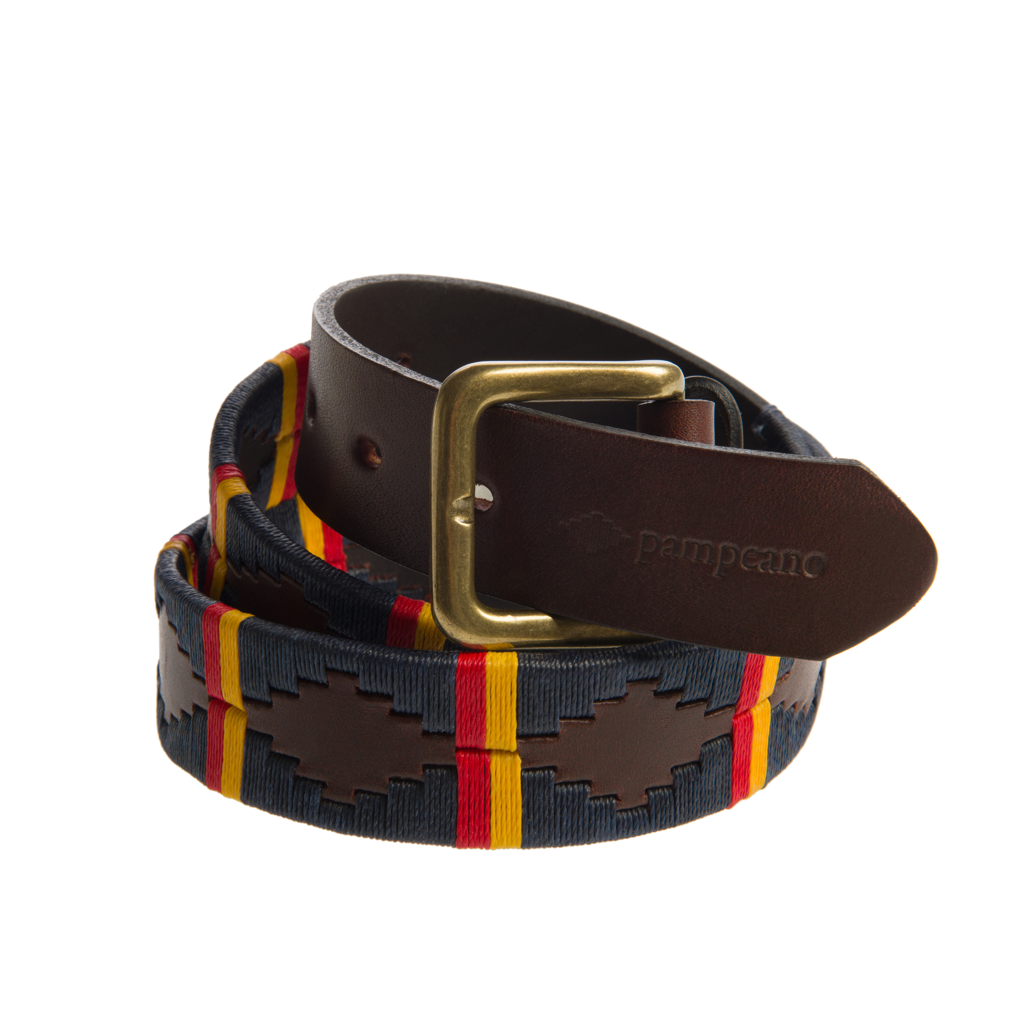 Royal Electrical & Mechanical Engineers (REME) leather polo belt handcrafted by Pampeano in regimental colours