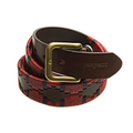 Royal Engineers leather polo belt handcrafted by Pampeano in regimental colours