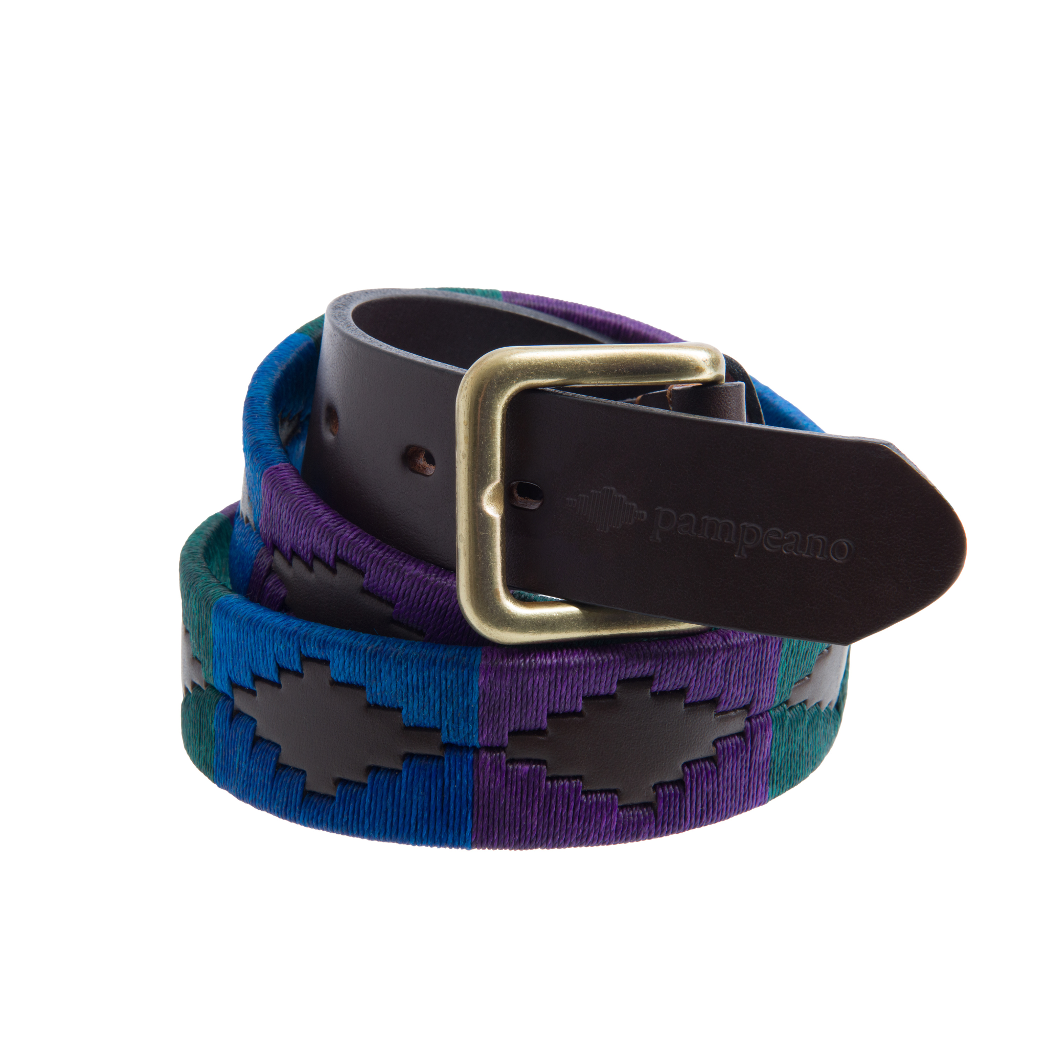 Royal Regiment of Scotland leather polo belt handcrafted by Pampeano in regimental colours