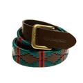Rifles leather polo belt handcrafted by Pampeano in regimental colours